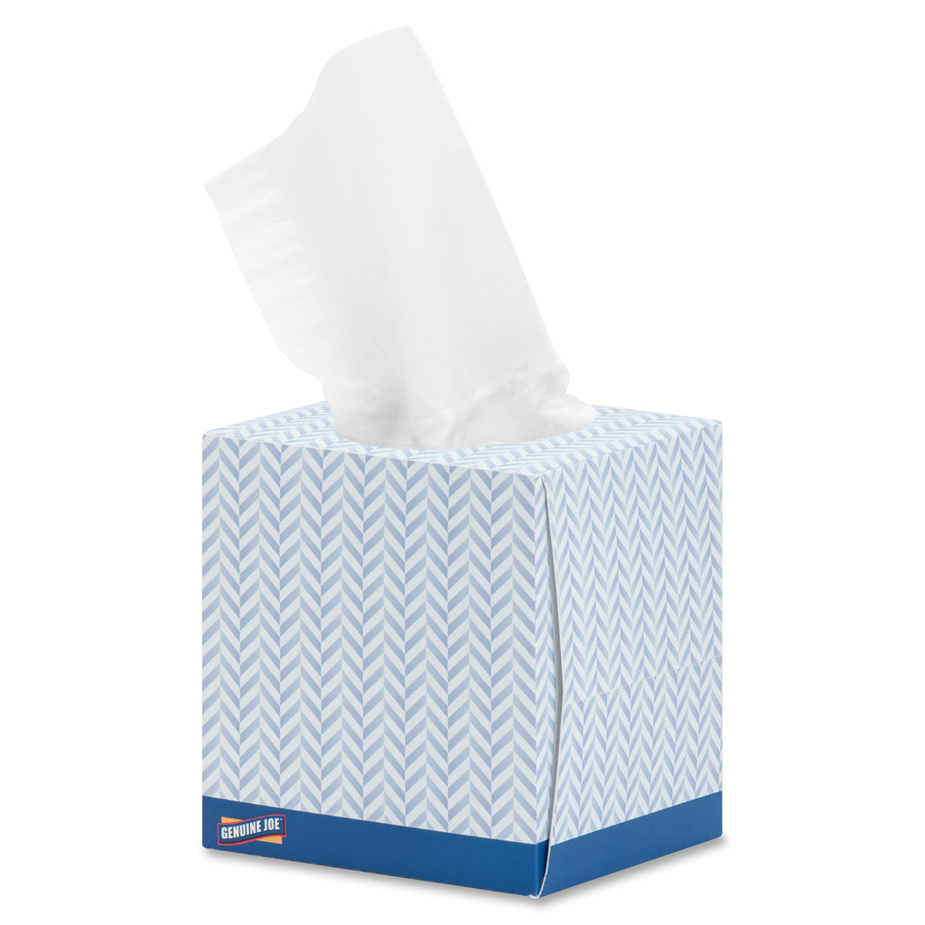Genuine Joe Cube Box Facial Tissue