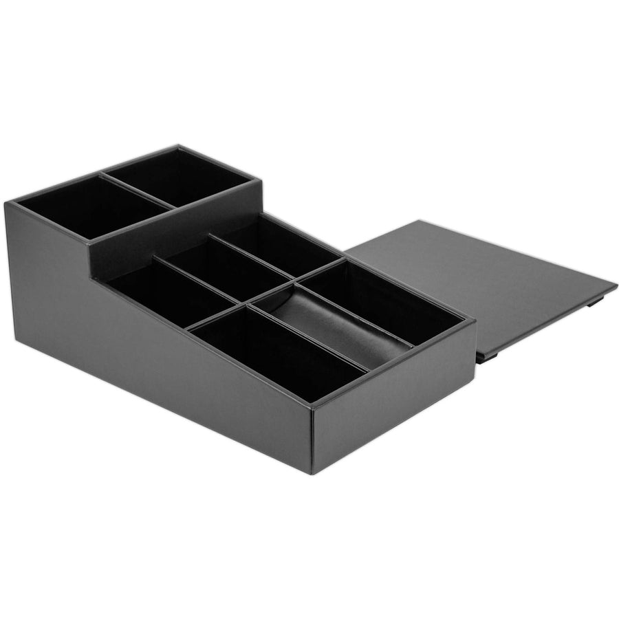 Dacasso Classic Leather Coffee Condiment Organizer