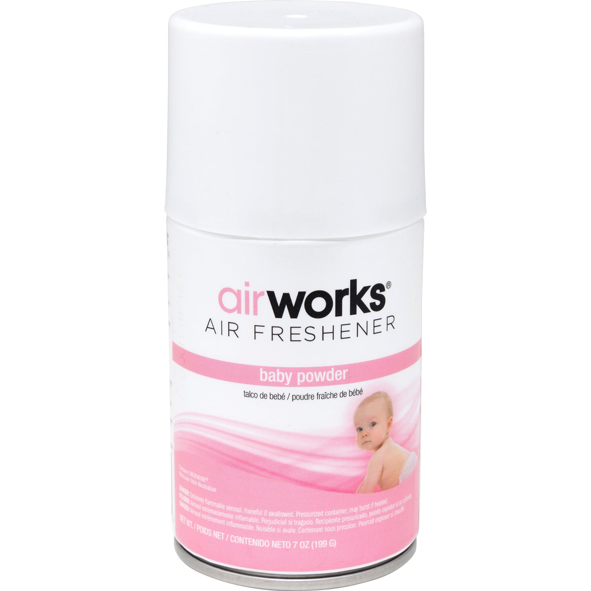 AirWorks Metered Aerosol Air Freshener, 12/cs - Baby Powder