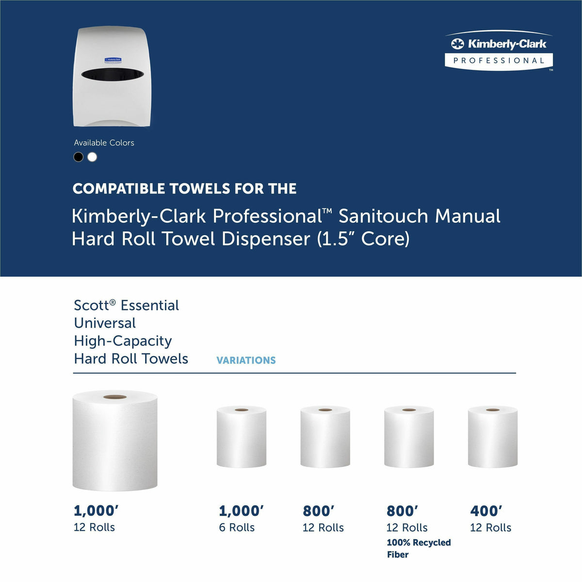 Kimberly-Clark Professional Sanitouch Manual Hard Roll Towel Dispenser