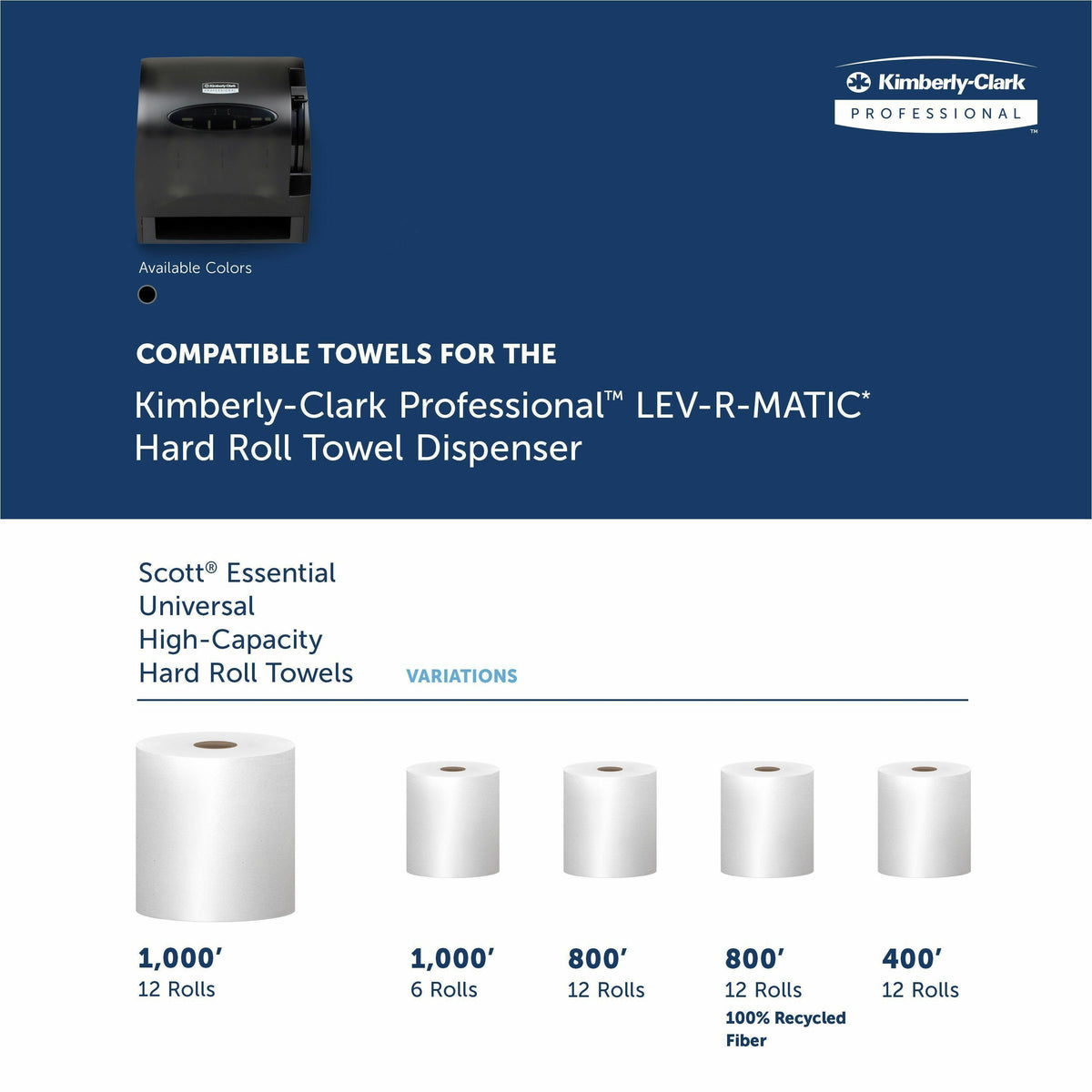 Kimberly-Clark Professional Lev-R-Matic Manual Hard Roll Towel Dispenser