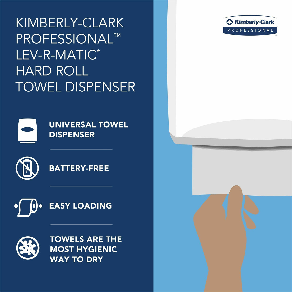 Kimberly-Clark Professional Lev-R-Matic Manual Hard Roll Towel Dispenser