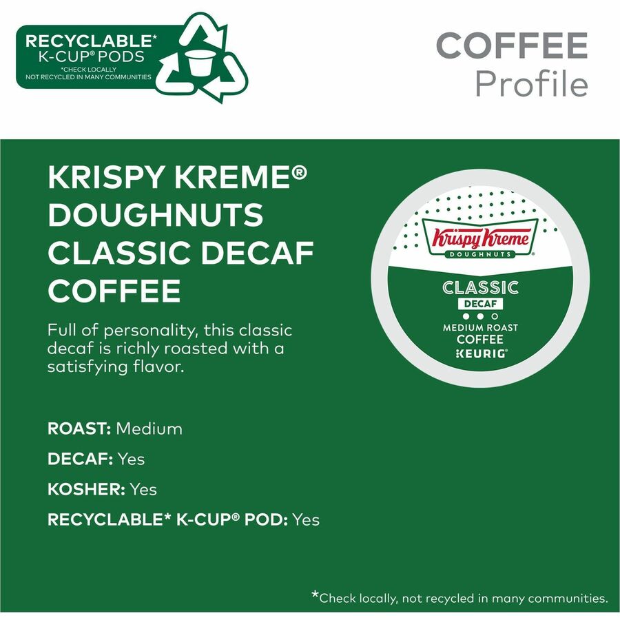 Krispy Kreme K-Cup, Pod Classic Decaf Coffee