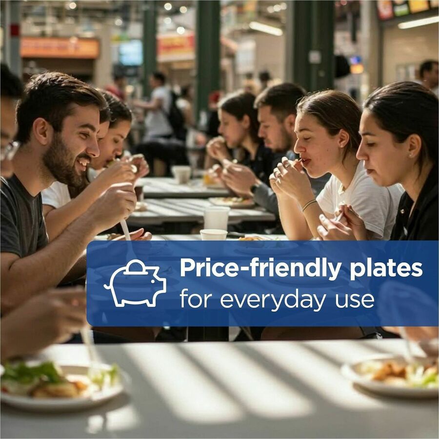 Dixie Basic® 8-1/2" Lightweight Paper Plates by GP Pro