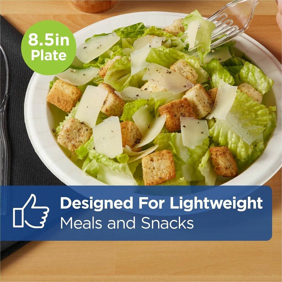 Dixie Basic® 8-1/2" Lightweight Paper Plates by GP Pro