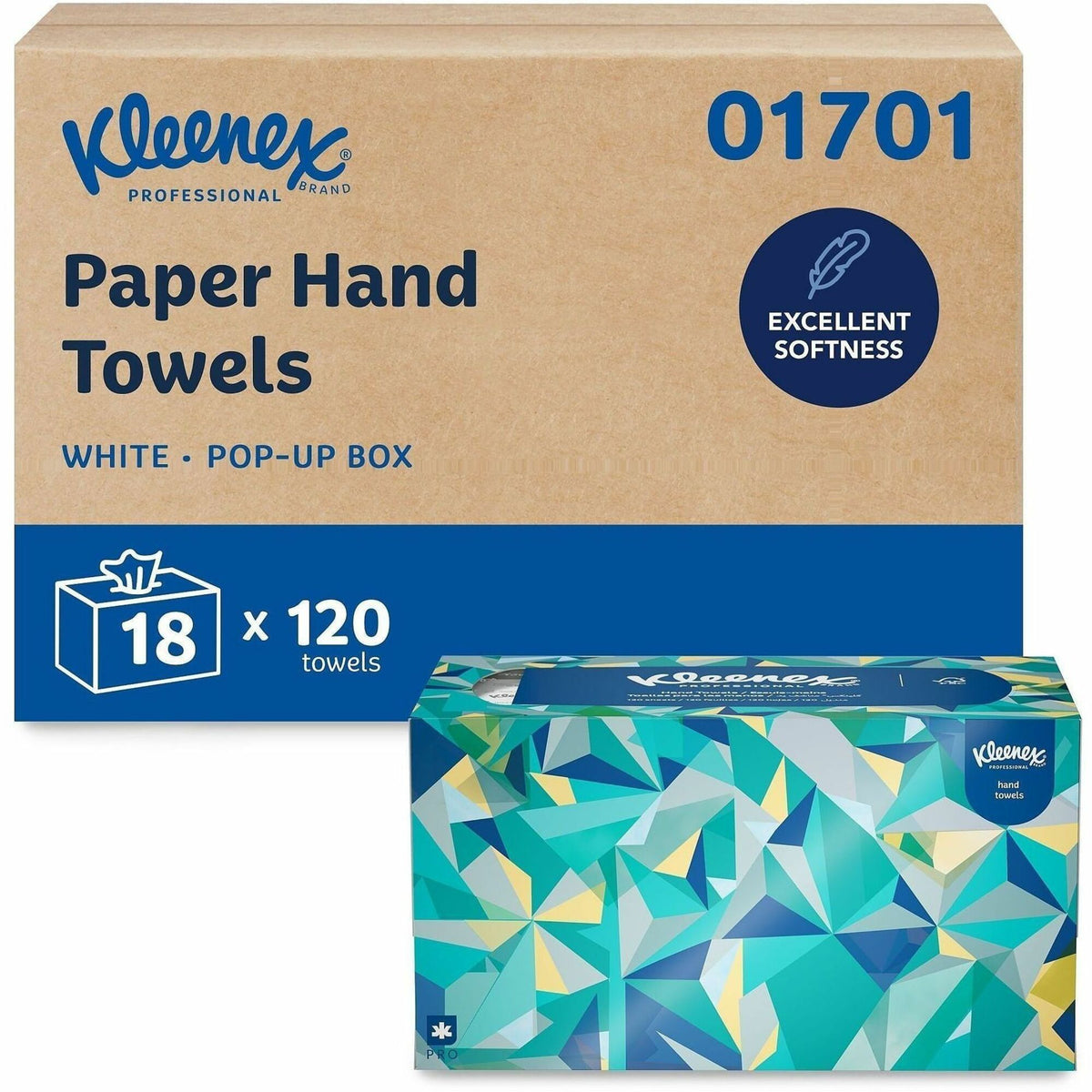 Kleenex Hand Towels with Premium Absorbency Pockets in a Pop-Up Box