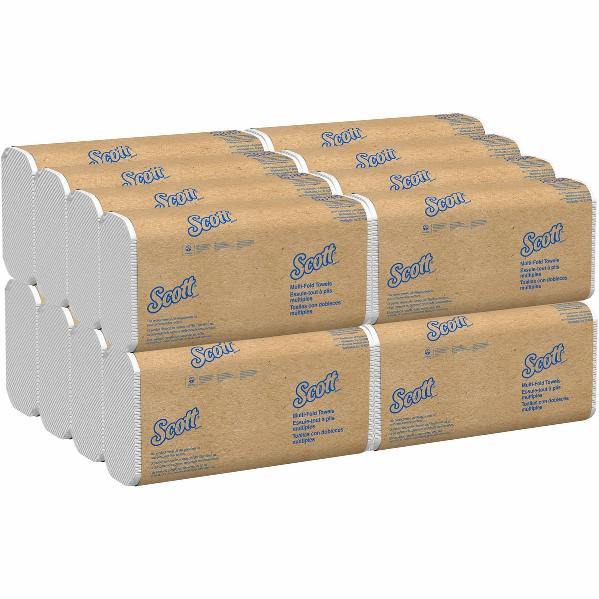Scott® 100% Recycled Fiber Multifold Paper Towels with Absorbency Pockets