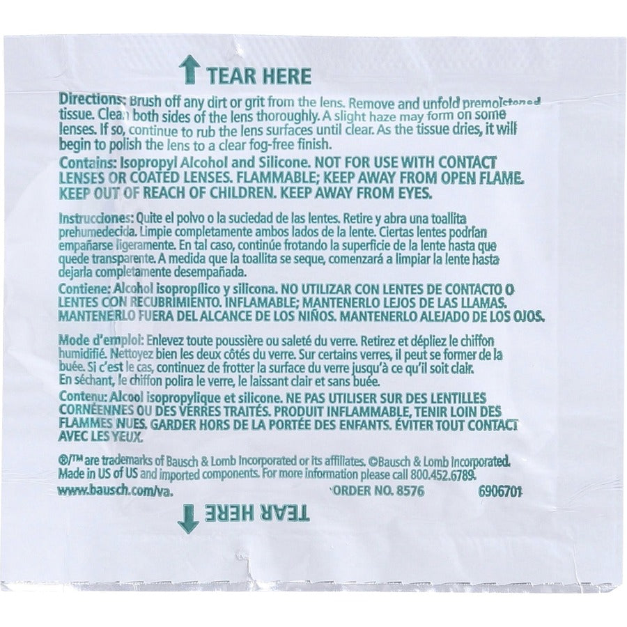 Bausch + Lomb Sight Savers Pre-Moistened Cleaning Tissues