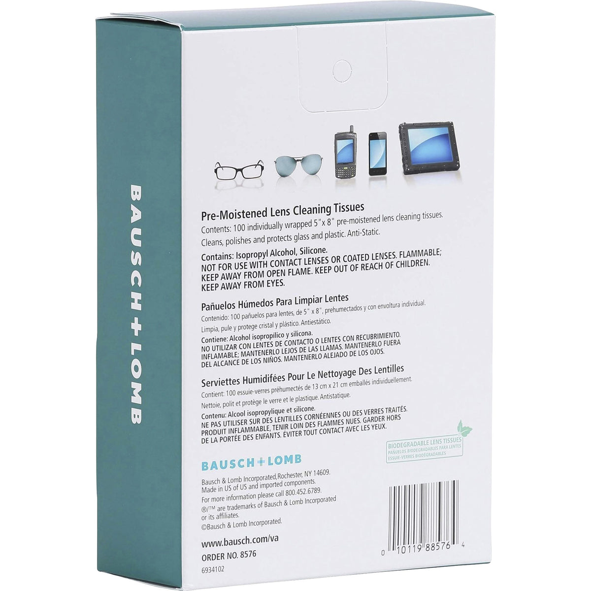 Bausch + Lomb Sight Savers Pre-Moistened Cleaning Tissues