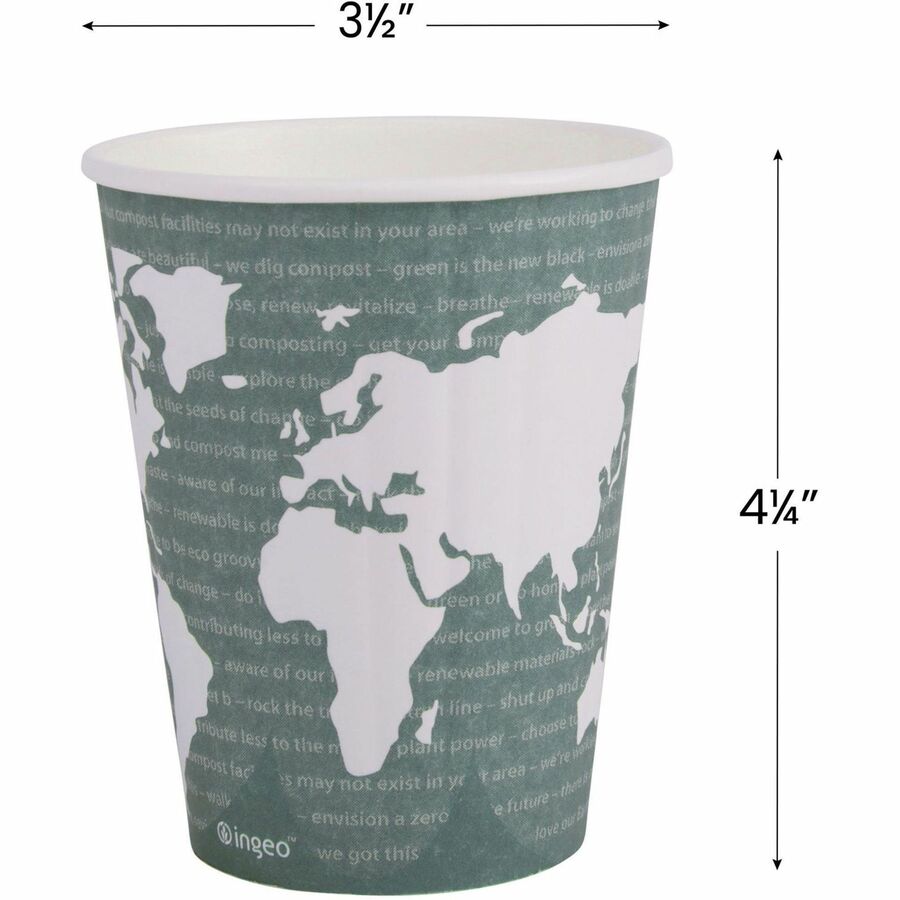 Eco-Products 12 oz World Art Insulated Hot Beverage Cups