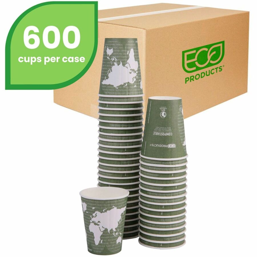 Eco-Products 12 oz World Art Insulated Hot Beverage Cups