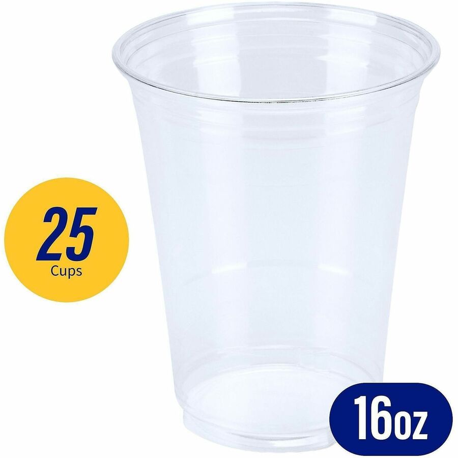 Genuine Joe 16 oz Clear Plastic Cups