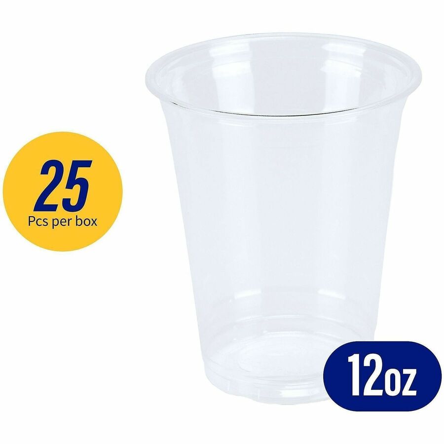 Genuine Joe 12 oz Clear Plastic Cups