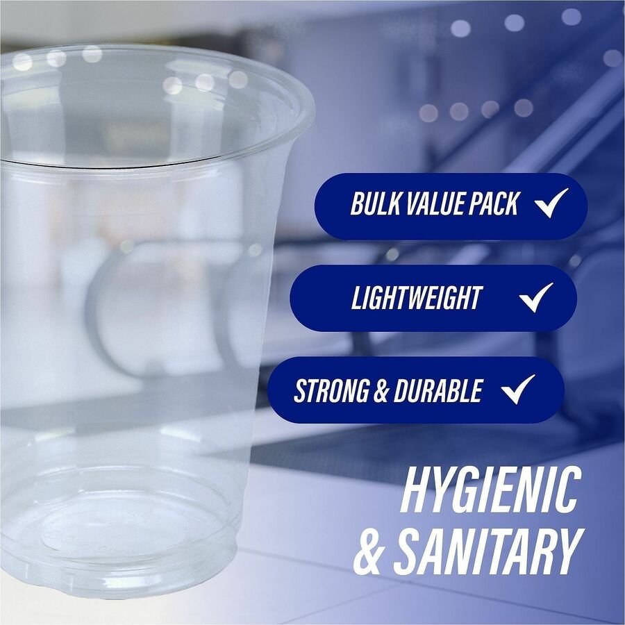 Genuine Joe 12 oz Clear Plastic Cups