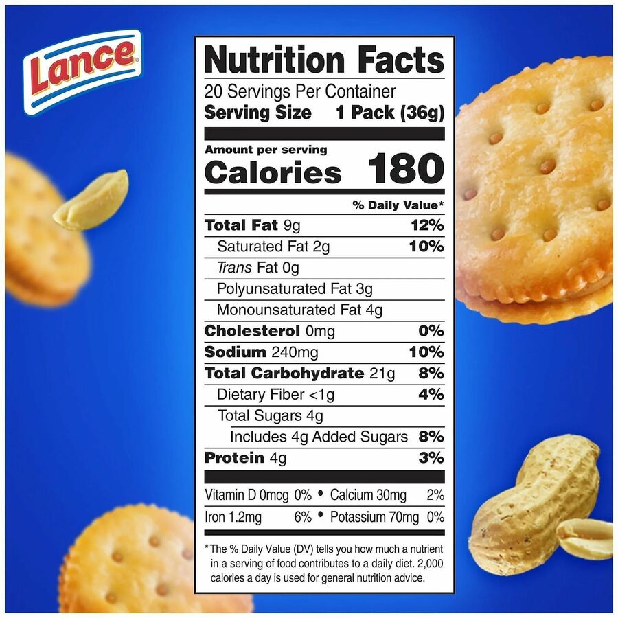 Lance Toasty Peanut Butter Cracker Sandwiches Packs
