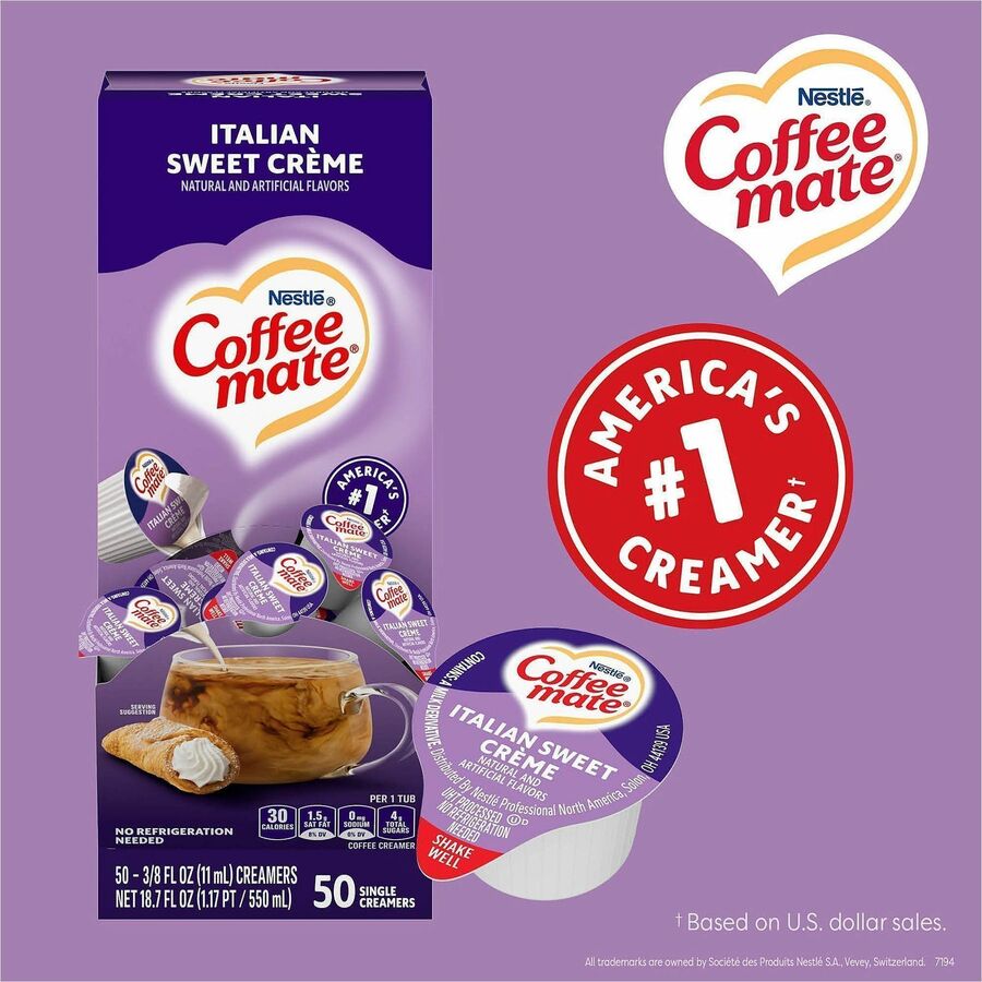 Coffee mate Italian Sweet Creme Nondairy Liquid Creamer Singles