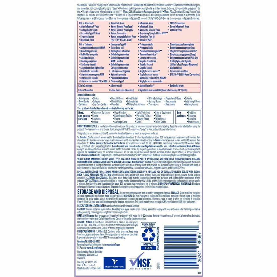 Professional Lysol Lavender Disinfectant Spray