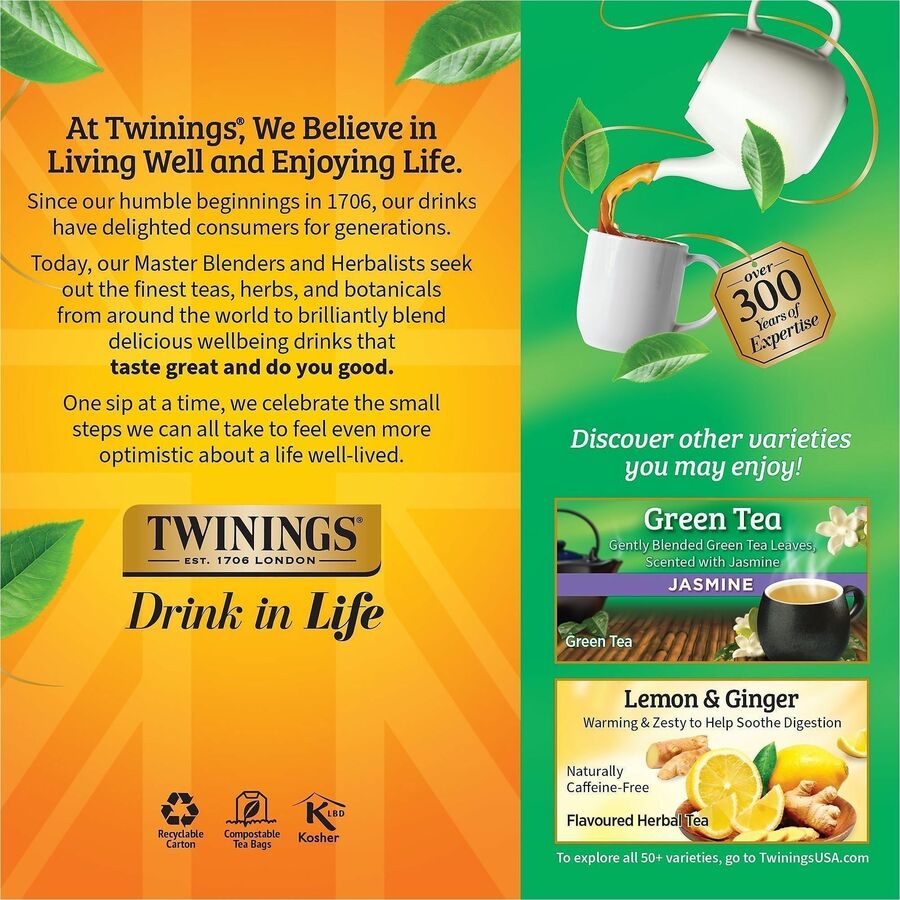 Twinings of London 100% Natural Green Tea Bag