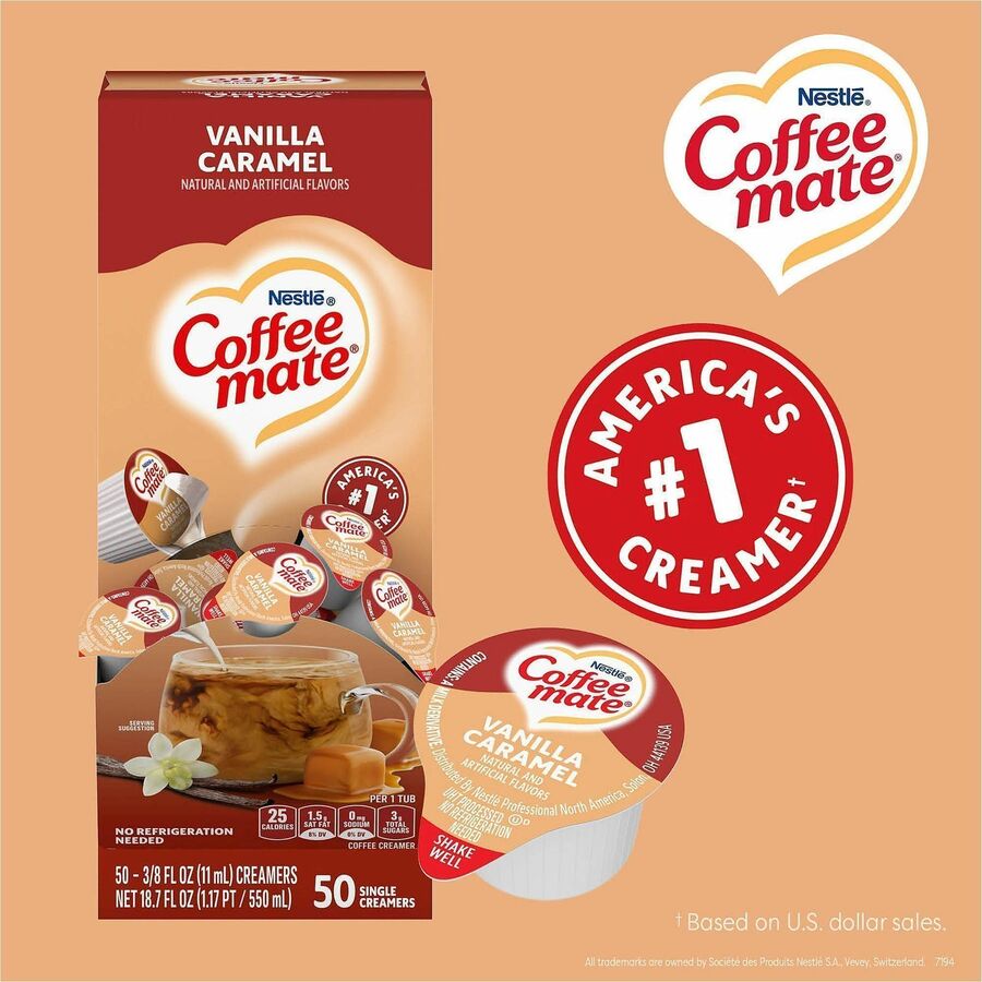 Coffee mate Vanilla Caramel Nondairy Liquid Creamer Singles
