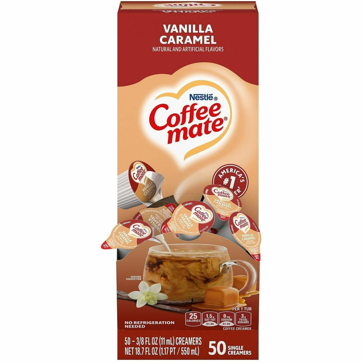 Coffee mate Vanilla Caramel Nondairy Liquid Creamer Singles