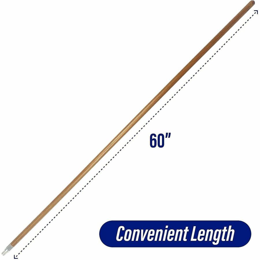 Genuine Joe Wood Handle with Threaded Metal Tip