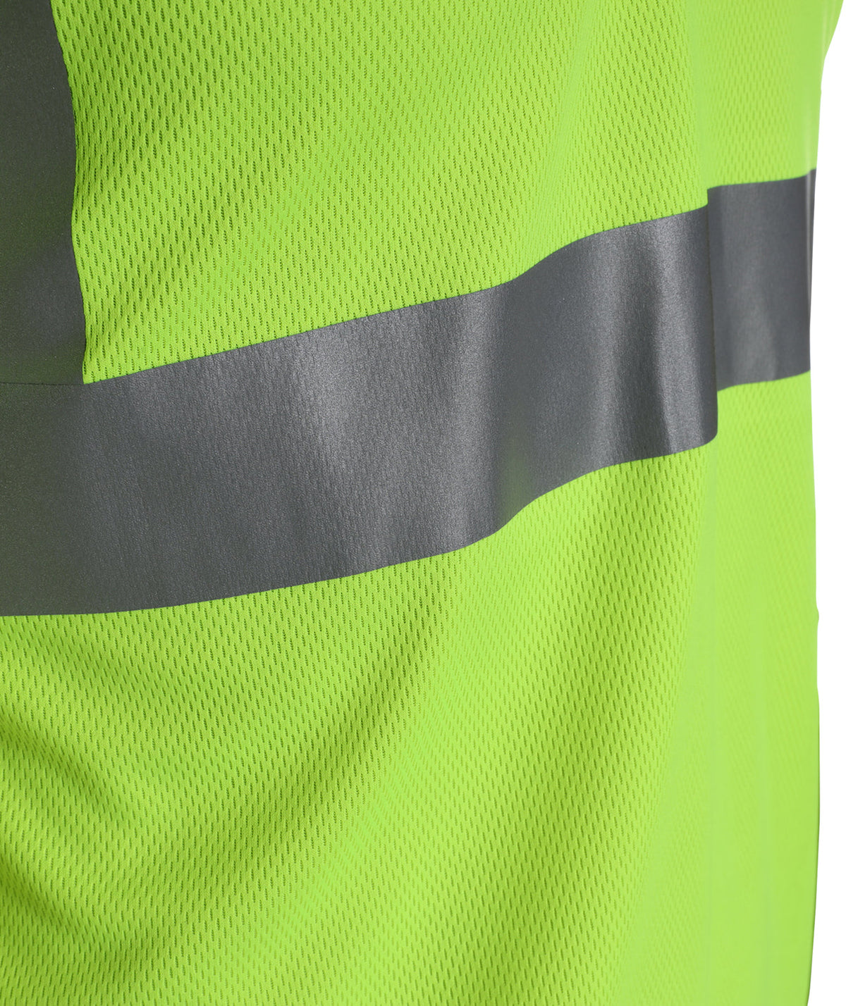 Reflective Apparel Hi-Vis Lightweight Birdseye Pocket Safety Shirt, ANSI Class 2, Lime view 3