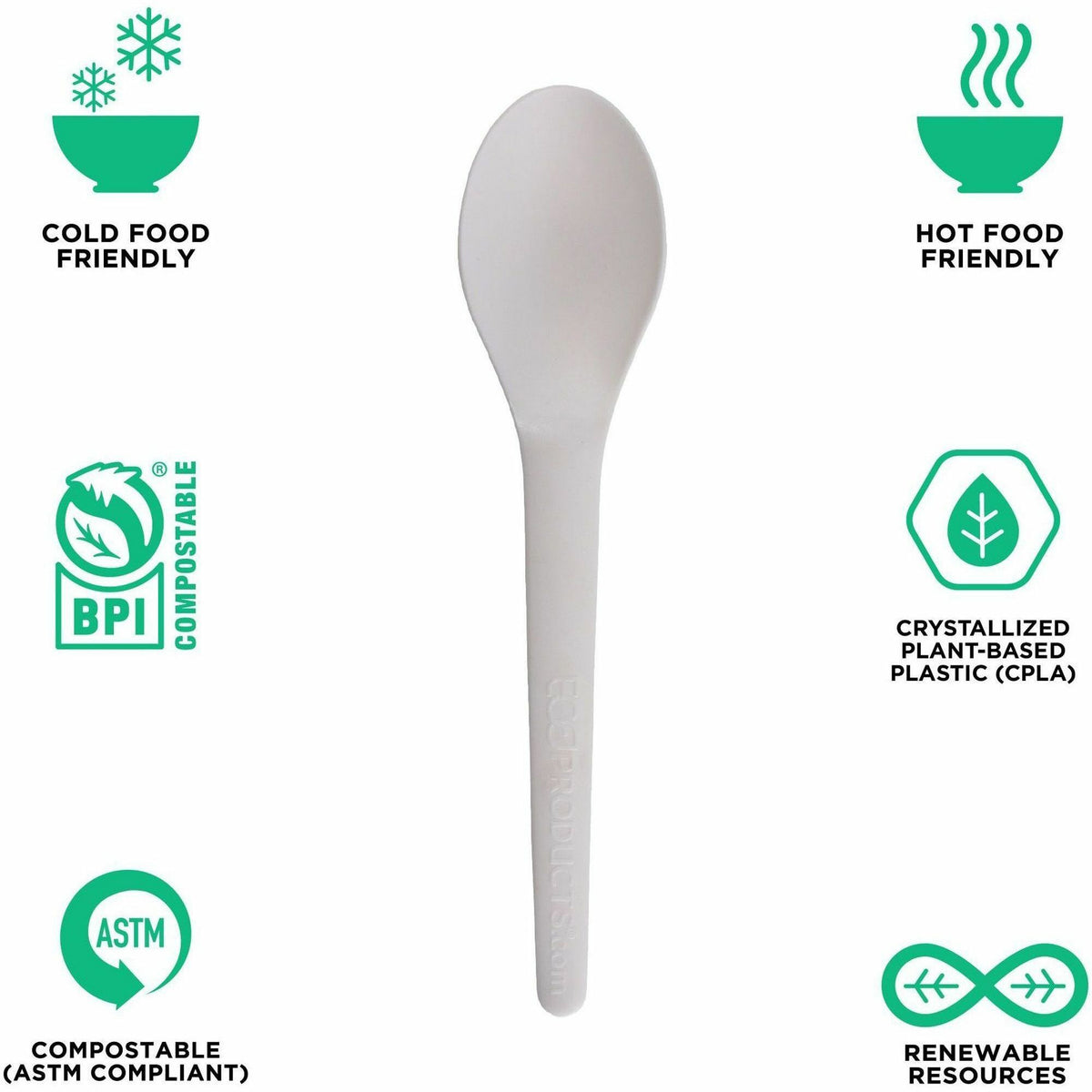 Eco-Products 6" Plantware High-heat Spoons