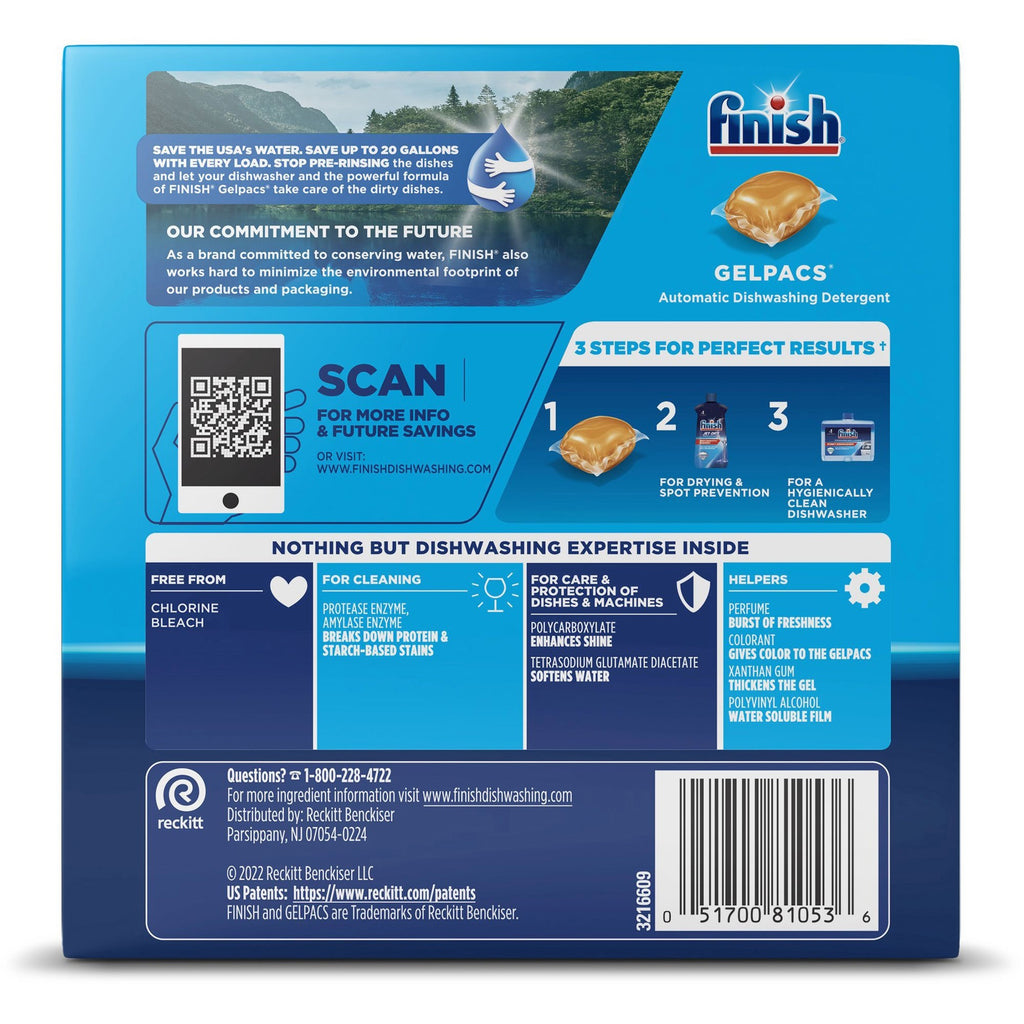 Finish Dishwasher Gel Packs