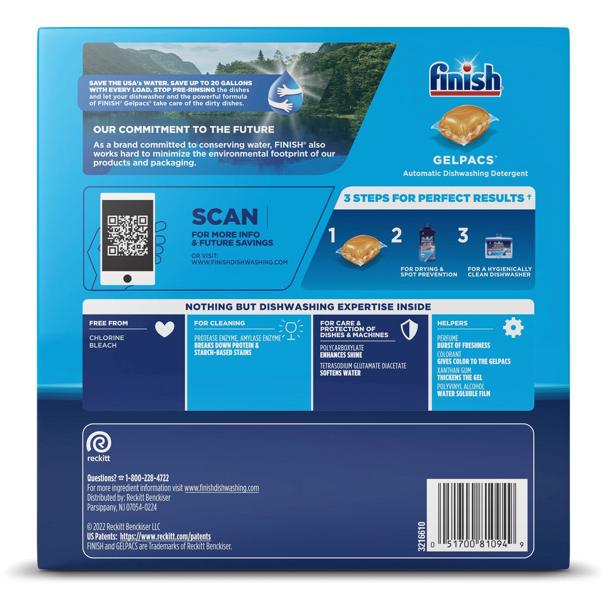 Finish All-n-1 Detergent Gelpacs