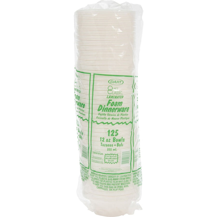 Dart Quiet Classic 12 oz Laminated Foam Bowls