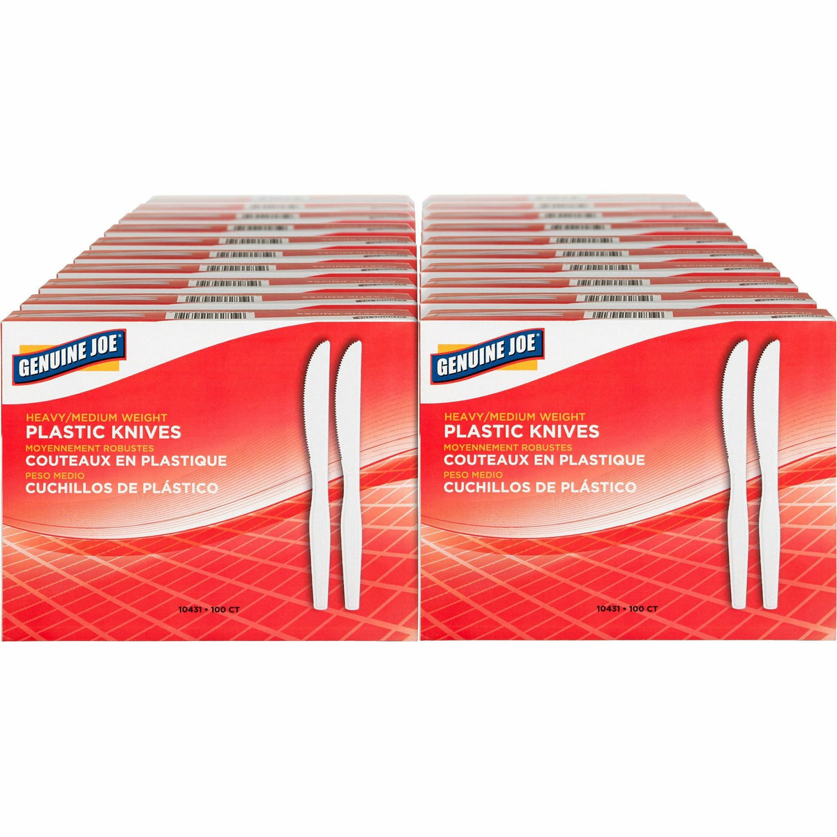 Genuine Joe Medium-Heavyweight Plastic Knives