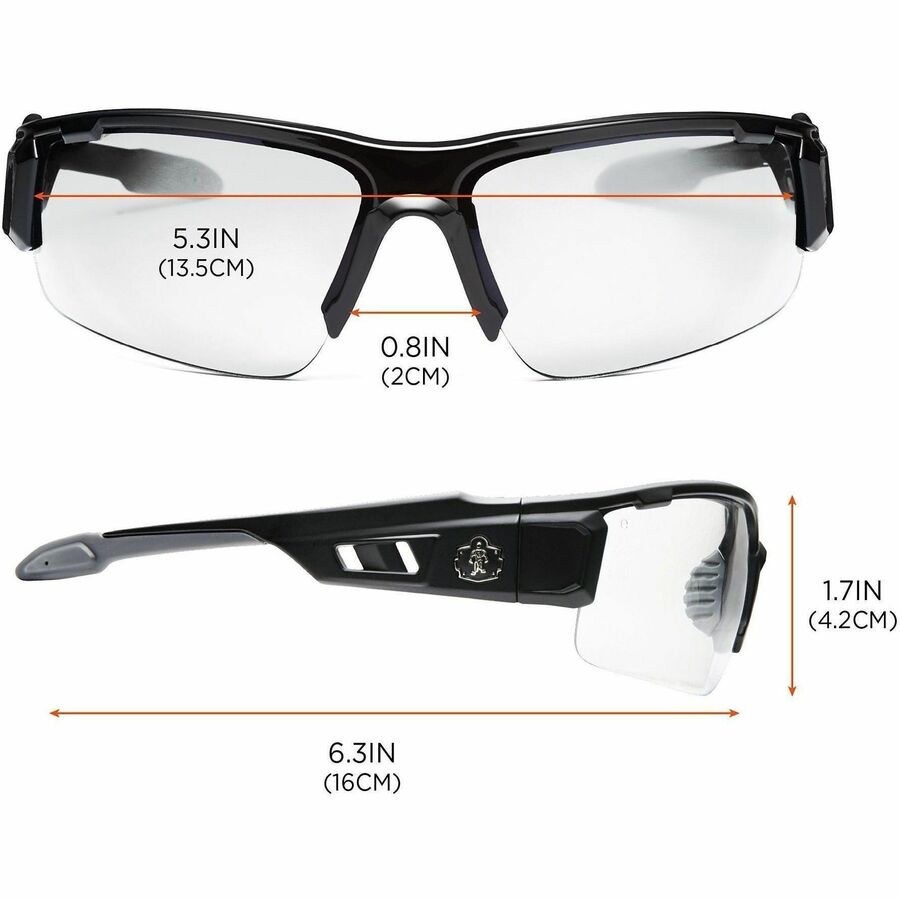 Ergodyne Dagr Clear Lens Half Frame Safety Glasses