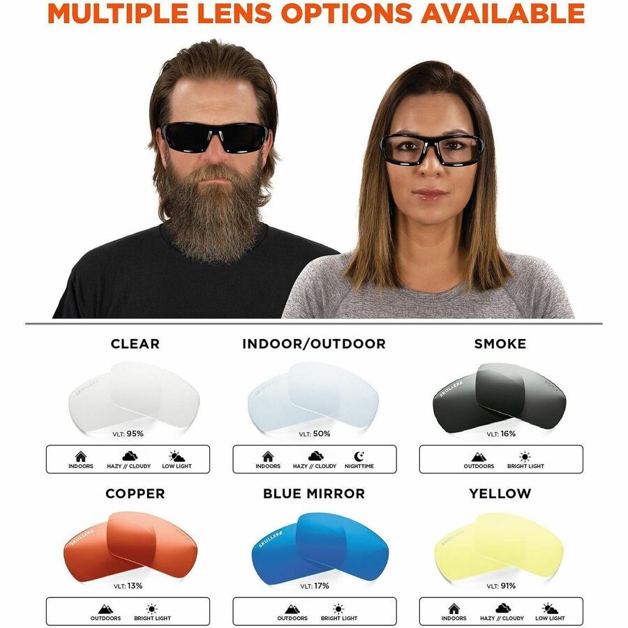 Ergodyne Clear Lens/Gray Half Frame Safety Glasses