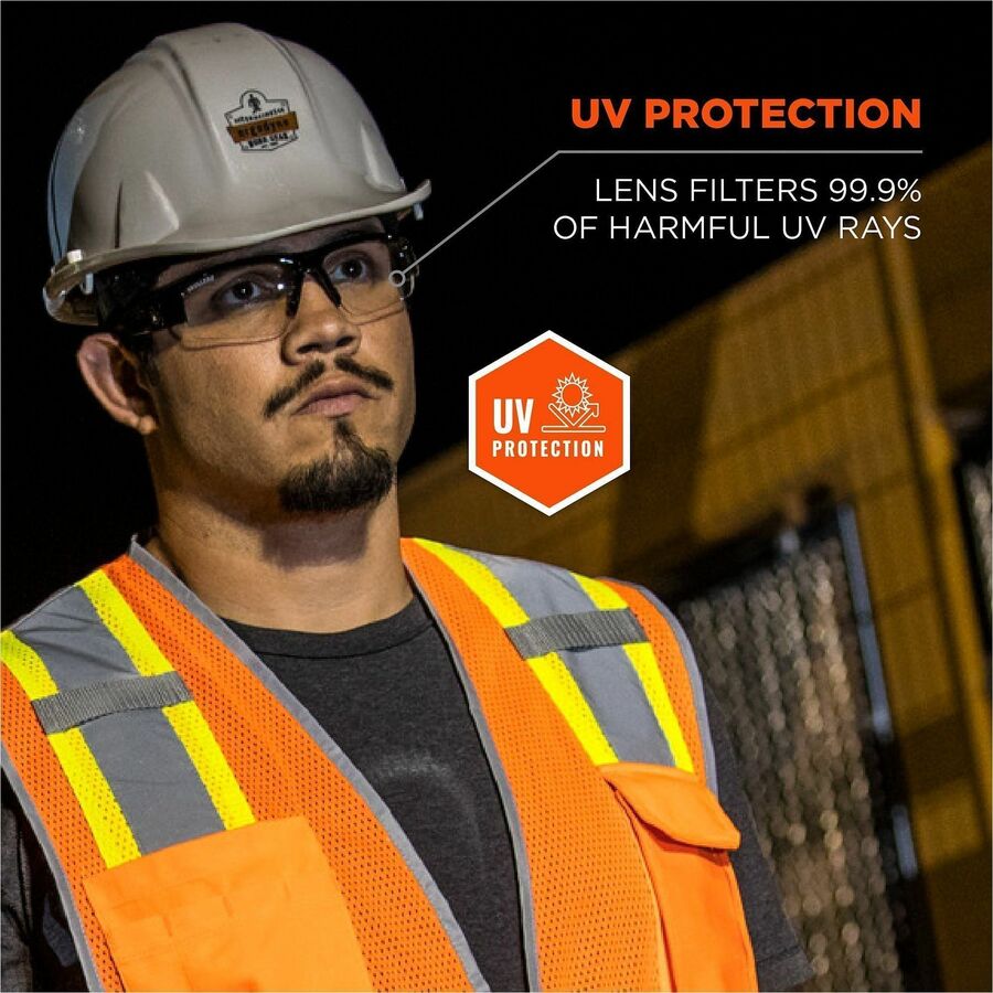 Ergodyne Clear Lens/Gray Half Frame Safety Glasses