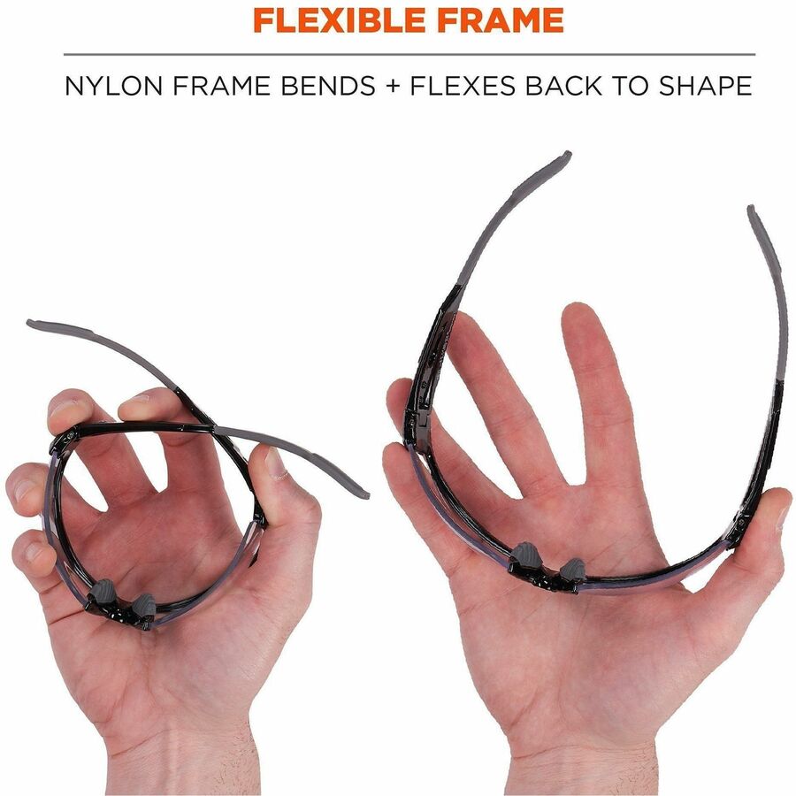 Ergodyne Smoke Lens/Gray Half Frame Safety Glasses