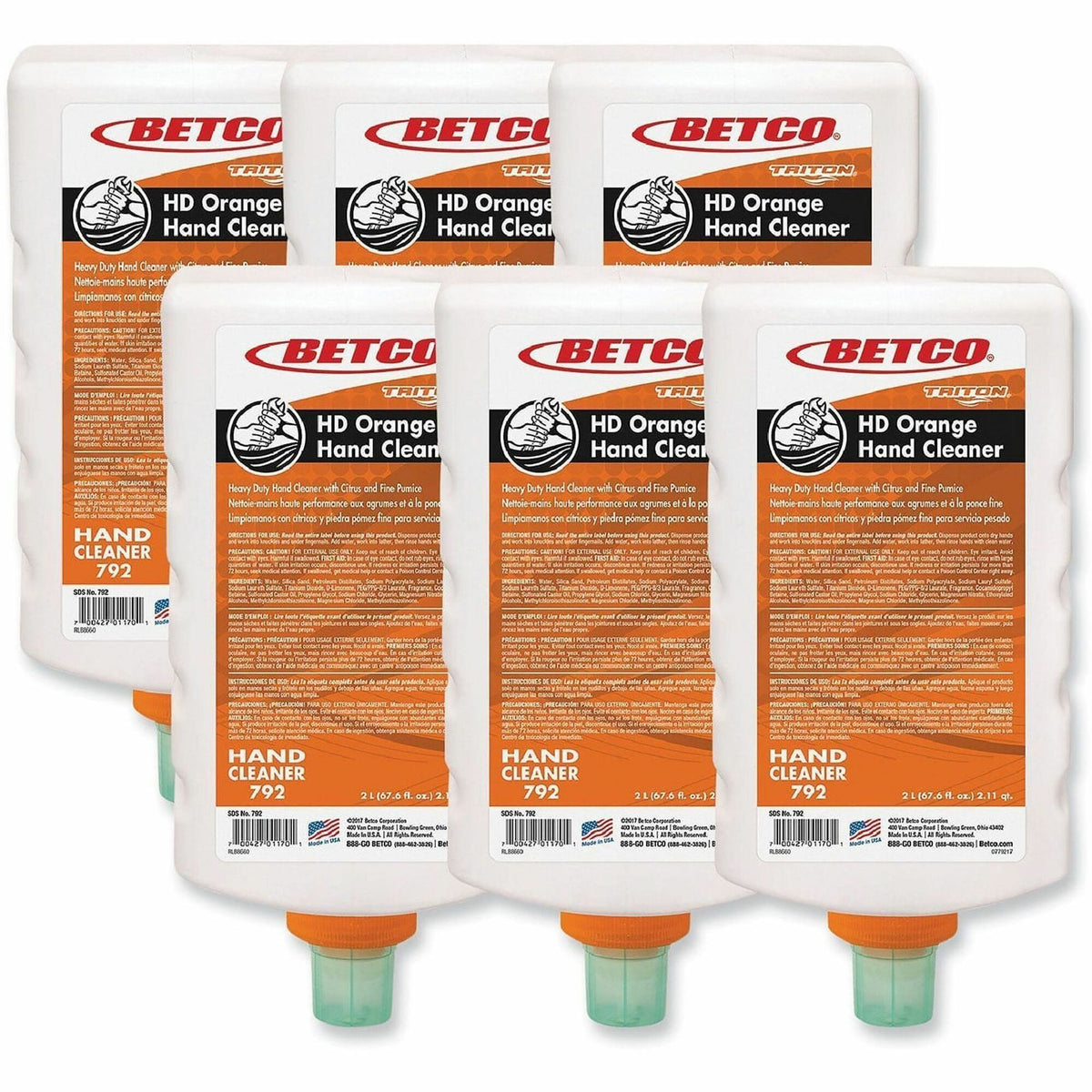 Betco Triton HD Orange Hand Cleaner Refill
