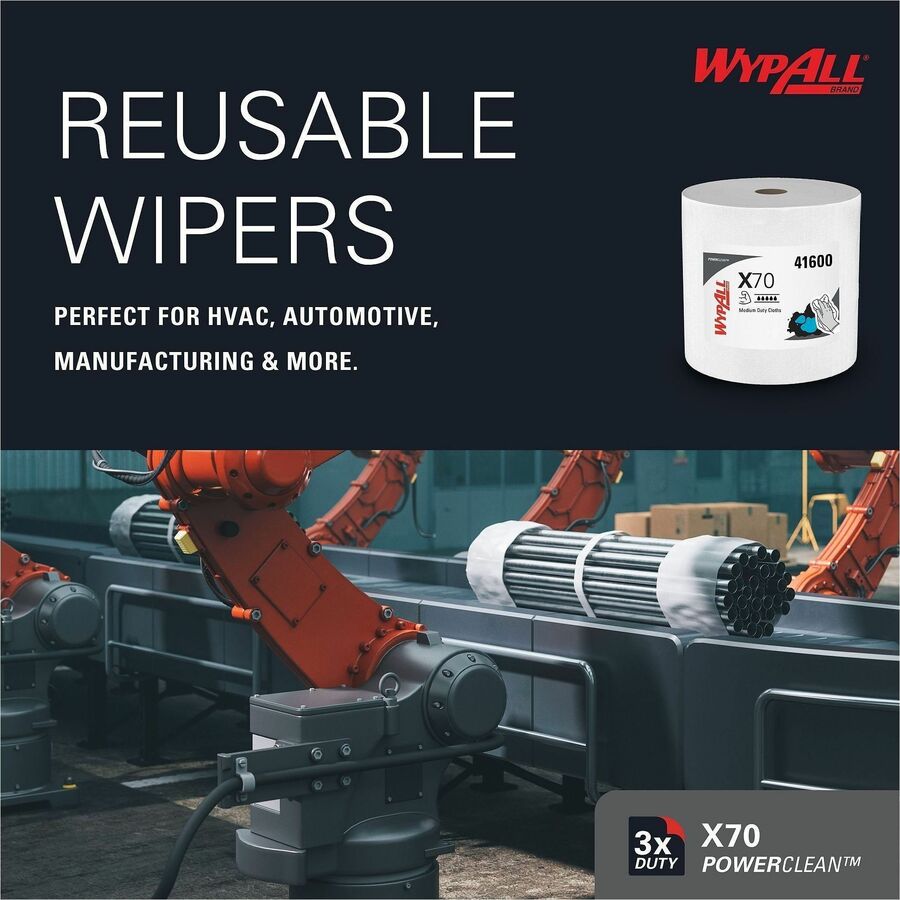 Wypall PowerClean X70 Medium Duty Cloths Jumbo Roll