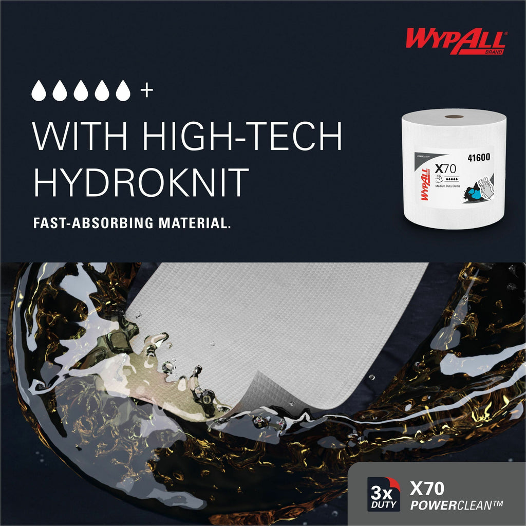 Wypall PowerClean X70 Medium Duty Cloths Jumbo Roll