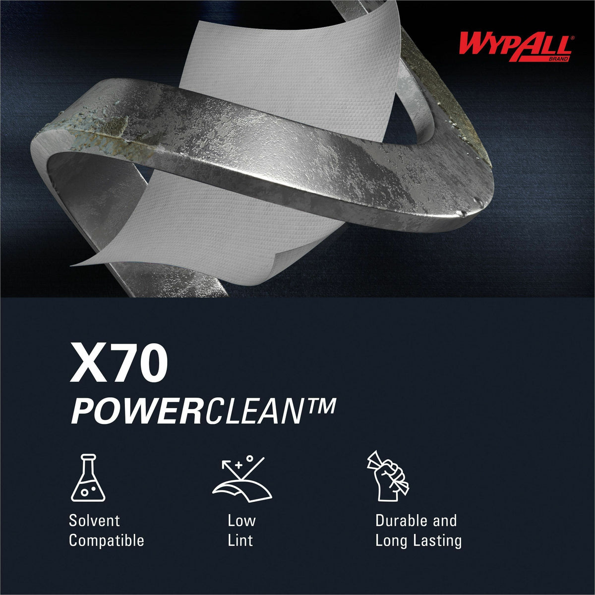 Wypall PowerClean X70 Medium Duty Cloths Jumbo Roll