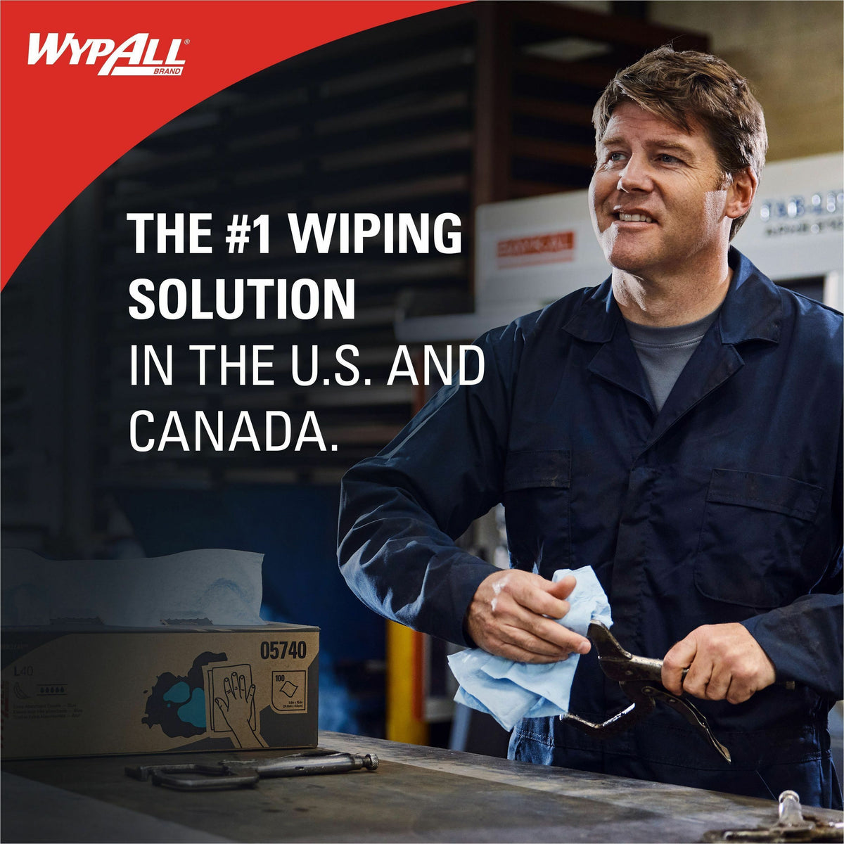Wypall PowerClean X70 Medium Duty Cloths Jumbo Roll