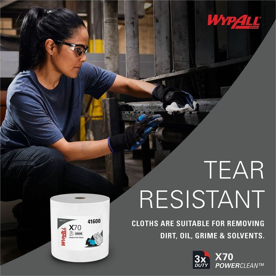 Wypall PowerClean X70 Medium Duty Cloths Jumbo Roll