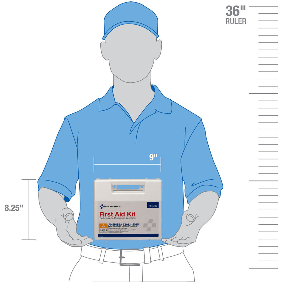 First Aid Only 25-Person Bulk Plastic First Aid Kit - ANSI Compliant