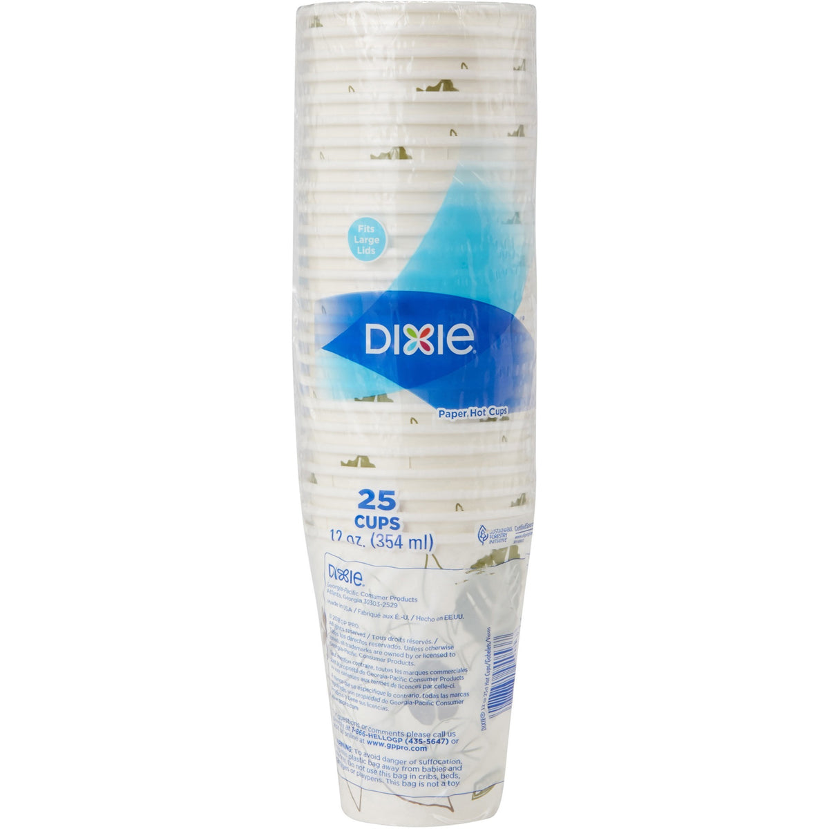 Dixie Pathways 12 oz Paper Hot Cups By GP Pro