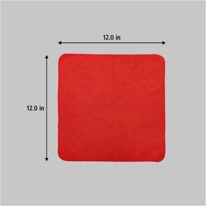 Rubbermaid Commercial HYGEN r-40 Recycled Microfiber Cloths, 12"x12" , Red