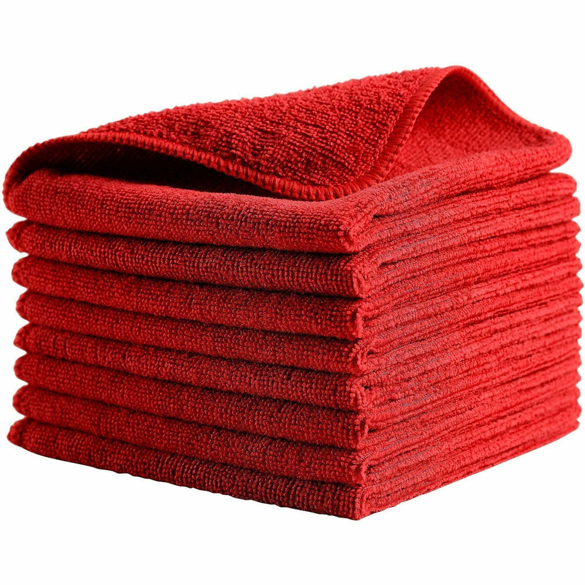 Rubbermaid Commercial HYGEN r-40 Recycled Microfiber Cloths, 12"x12" , Red
