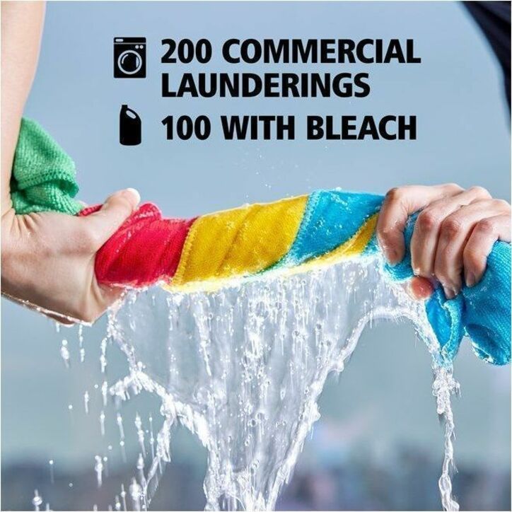 Rubbermaid Commercial HYGEN r-40 Recycled Microfiber Cloths, 12"x12" , Red