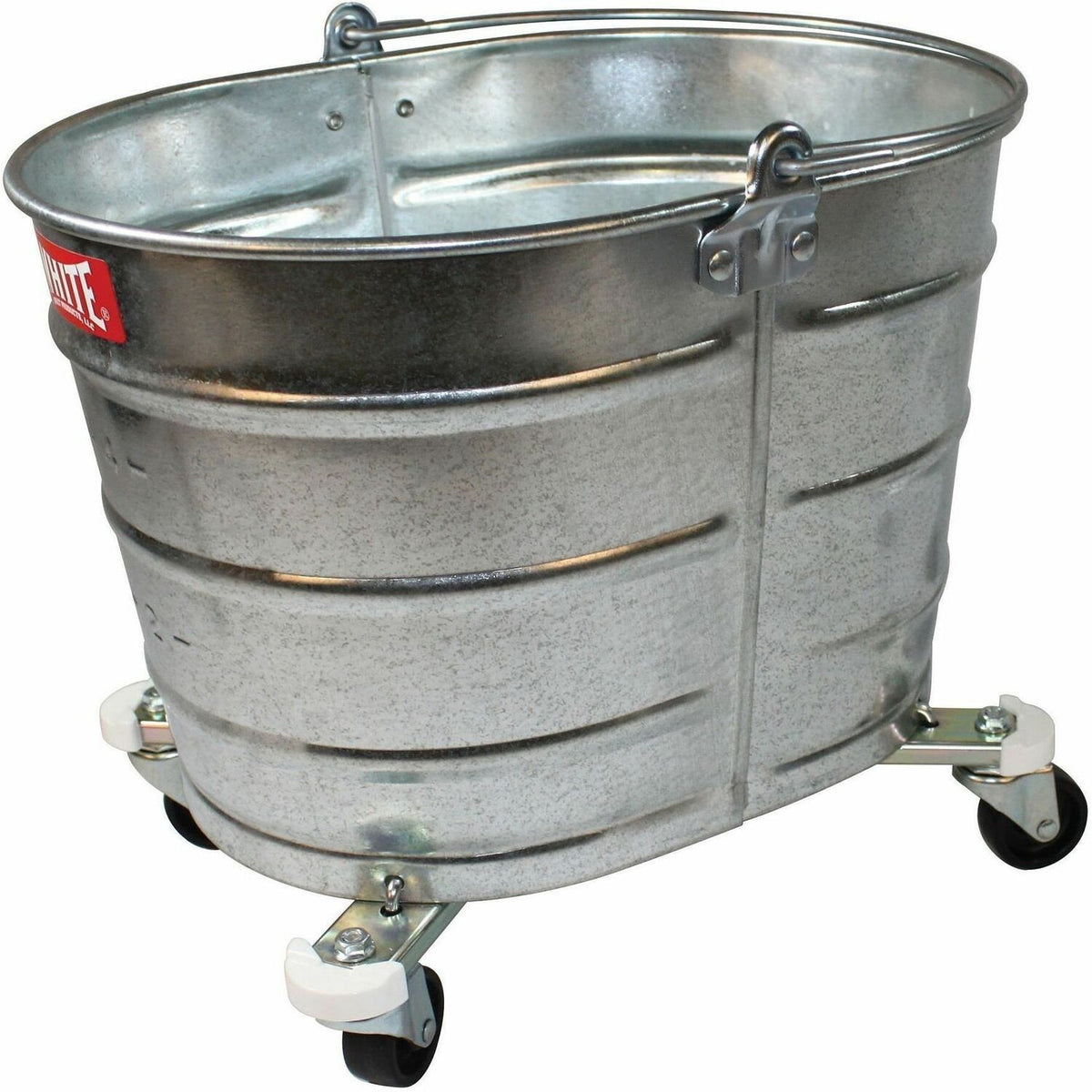 Impact Products Oval Galvanized Steel Bucket with 2" Casters