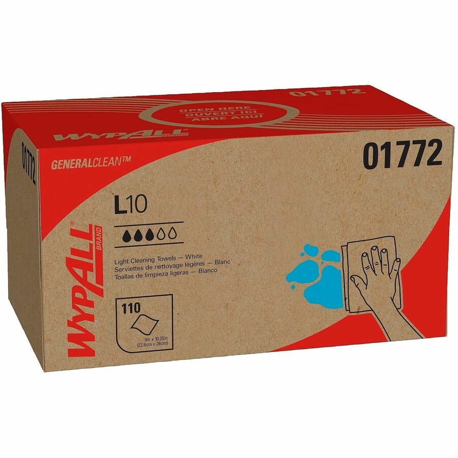 Wypall GeneralClean L10 Light Cleaning Towels - Pop-Up Box