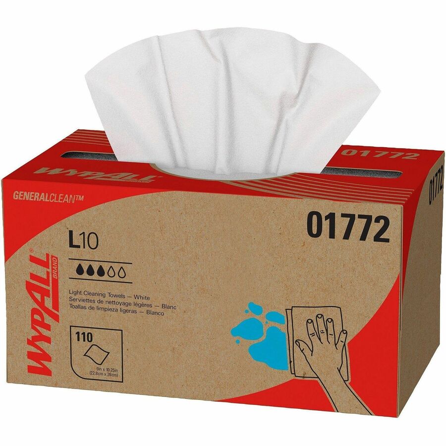 Wypall GeneralClean L10 Light Cleaning Towels - Pop-Up Box