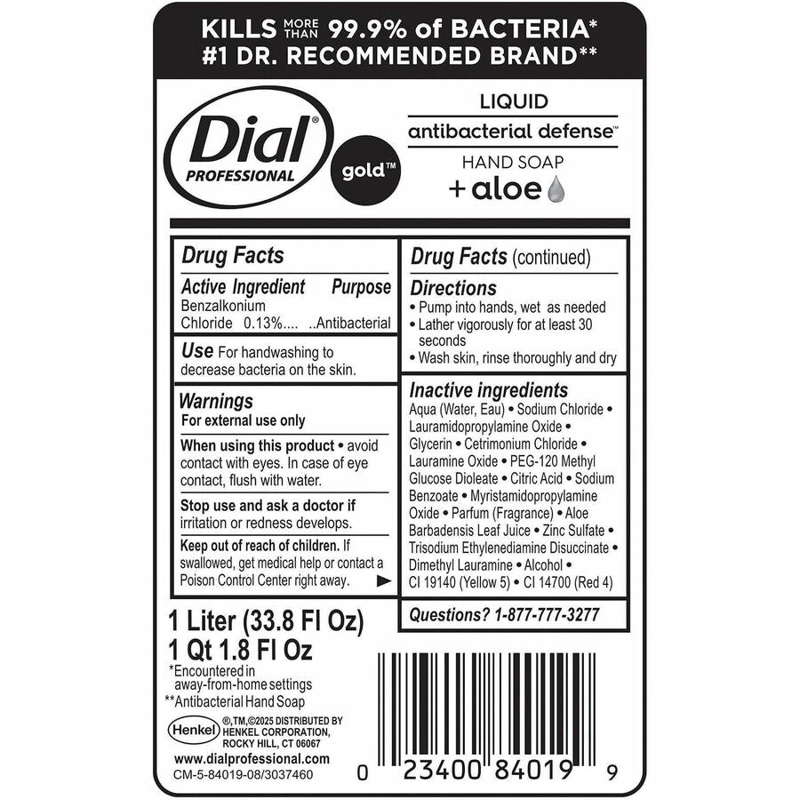 Dial Professional Gold Antibacterial Liquid Hand Soap Refill